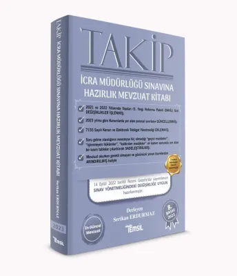 TAKİP İcra Müdürlüğü Sınavlarına Hazırlık Mevzuat Kitabı Sertkan Erdur