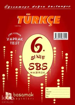 6. Sınıf Türkçe Yaprak Test Kitapçığı