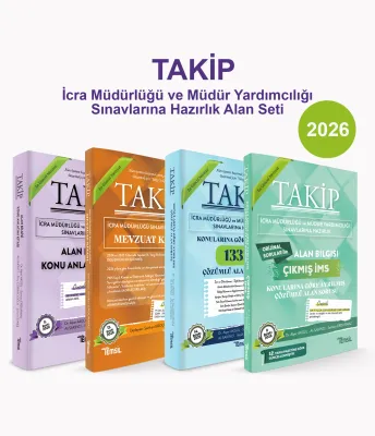 TAKİP İcra Müdürlüğü ve Müdür Yardımcılığı Sınavlarına Hazırlık Alan Bilgisi Seti -2026