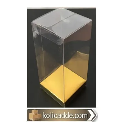 Altı Gold İç Yükseltici Karton Üstü Asetat Kutu 6x6x15.5 cm