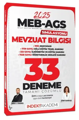 2025 MEB-AGS Simülasyonu Mevzuat Bilgisi 33 Deneme Çözümlü