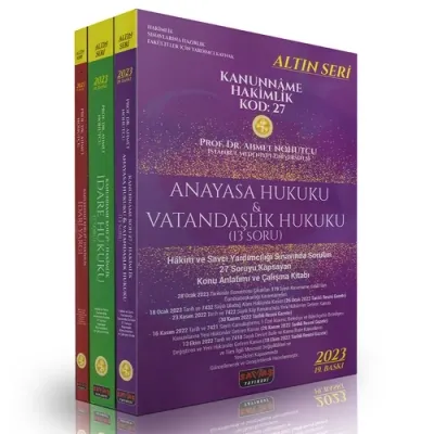 KANUNNAME Hakimlik Kod: 27 19.BASKI