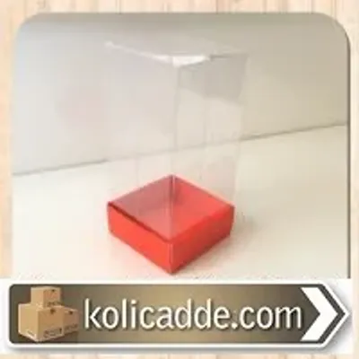 Kırmızı Asetat Kutu 5x5x11 cm.