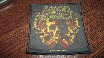 Amon Amarth -Three Skulls (Yellow) Patch