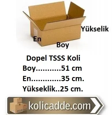 Dopel TSSST Koli Çift Oluklu 51x35x25 cm.
