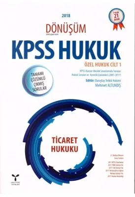 KPSS Hukuk Özel Hukuk Cilt 1 Ticaret Hukuku