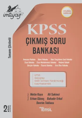 İmtiyaz KPSS ve Kurum Sınavları Çıkmış Soru Bankası Metin Kaya İmtiyaz KPSS ve Kurum Sınavları Çıkmış Soru Bankası Metin Kaya