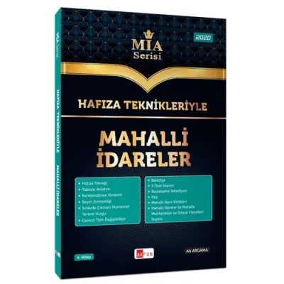 Hafıza Teknikleriyle Mahalli İdareler MİA Serisi Ali Argama