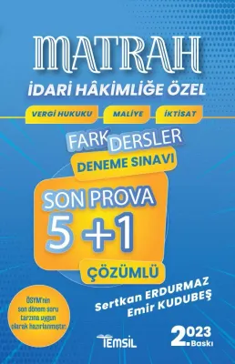 MATRAH Vergi Hukuku- Maliye- İktisat 5+1 Fark Dersler Çözümlü Deneme S MATRAH Vergi Hukuku- Maliye- İktisat 5+1 Fark Dersler Çözümlü Deneme S