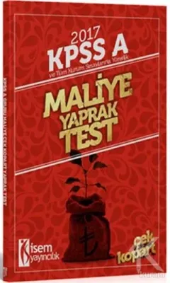 2017 KPSS A Grubu Maliye Çek Kopart Yaprak Test