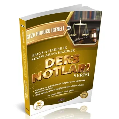 HUKAL HMGS-HAKİMLİK Ceza Hukuku Genel Hükümler Ders Notları