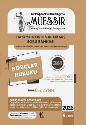 MÜESSİR Borçlar Hukuku Soru Bankası Ünal Aydın
