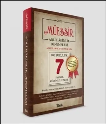 Müessir Adli Hakimlik Tamamı Çözümlü 7 Fasikül Deneme