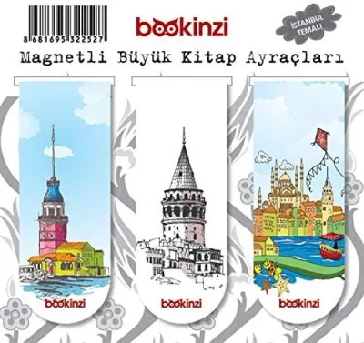 Magnetli Büyük Kitap Ayraç - İstanbul Temalı (3 Adet)
