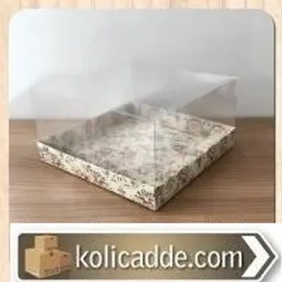 Şeffaf Kapaklı Kutu 20x20x8 cm