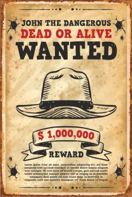 Wanted Ahşap Poster