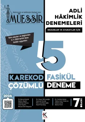 Müessir Adli Hakimlik Denemeleri- KAREKOD- CEVAPLI / 2024 Barış Küçük Müessir Adli Hakimlik Denemeleri- KAREKOD- CEVAPLI / 2024 Barış Küçük
