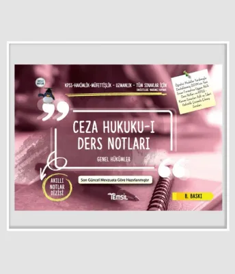CEZA HUKUKU - I GENEL HÜKÜMLER