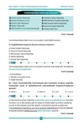 Türkiye'nin İdari Yapısı Çözümlü Soru Bankası Okan Arslan