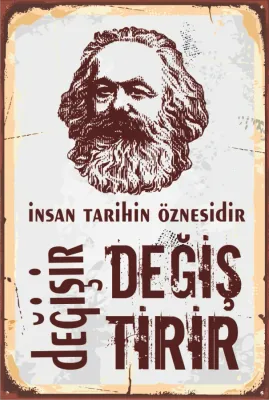 Karl Marks Ahşap Poster