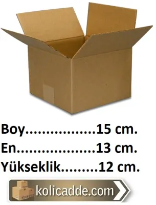 Tek Oluklu Karton Kutu 15x13x12 cm.