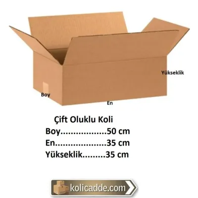 Çift Oluklu Koli 50x35x35 cm.