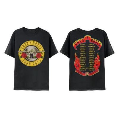 Guns N' Roses Bullet Logo Tour 2025 T-Shirt