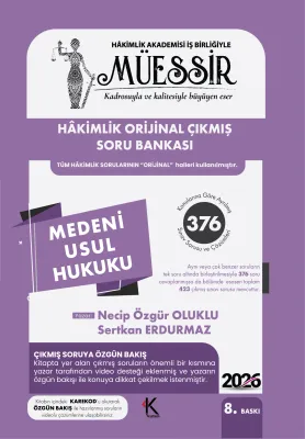 MÜESSİR Medeni Usul Hukuku Soru Bankası Necip Özgür Oluklu