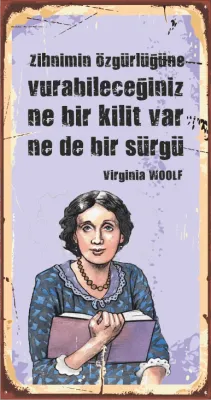 Virginia Woolf Ahşap Poster