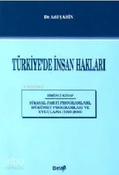 Türkiye'de İnsan Hakları 1. Kitap