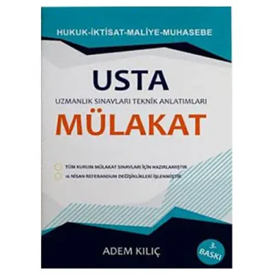 Usta Mülakat Hukuk İktisat Maliye Muhasebe