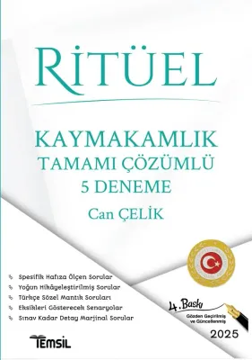 RİTÜEL Kaymakamlık Tamamı Çözümlü 5 Deneme Can Çelik RİTÜEL Kaymakamlık Tamamı Çözümlü 5 Deneme Can Çelik