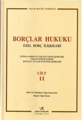 BORÇLAR HUKUKU ÖZEL BORÇ İLİŞK. C.II / H.TANDOĞAN