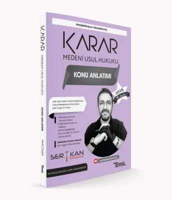 KARAR Medeni Usûl Hukuku Konu Anlatımı Kitabı 4.Baskı Sertkan Erdurmaz