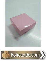 Pembe Kapaklı Karton Kutu 8x8x3,5 cm