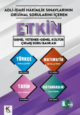 ETKİN Genel Yetenek-Genel Kültür Çıkmış Soru Bankası - 2026 Mehtap Şah ETKİN Genel Yetenek-Genel Kültür Çıkmış Soru Bankası - 2026 Mehtap Şah