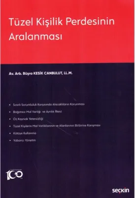 Tüzel Kişilik Perdesinin Aralanması Büşra Kesik Canbulut