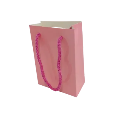 Pembe Karton Çanta 10x14x5 cm.