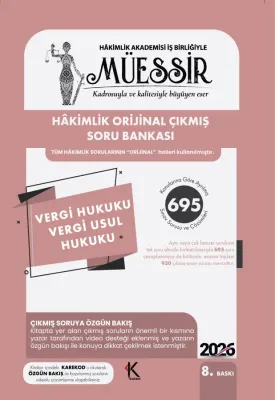 MÜESSİR Vergi Hukuku - Vergi Usul Hukuku -TVS Çıkmış Soru Bankası - 20 MÜESSİR Vergi Hukuku - Vergi Usul Hukuku -TVS Çıkmış Soru Bankası - 20