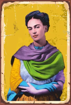 Frida Kahlo Ahşap Poster