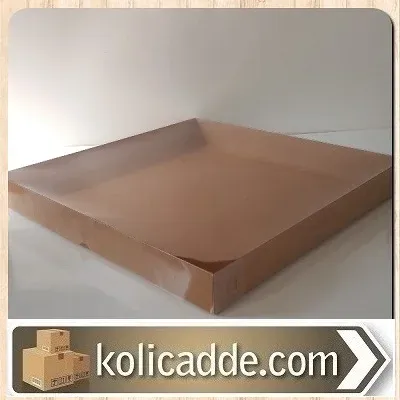 Asetat Kapaklı Kraft Kutu 35x35x4 cm.