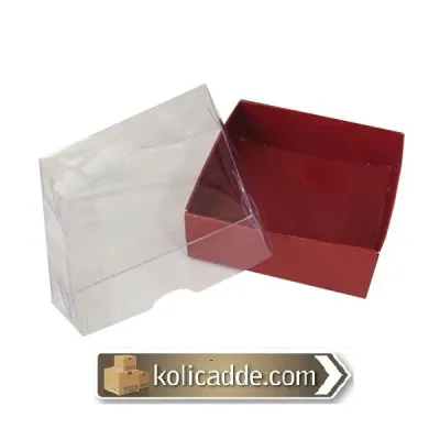 Alt Bordo Üst Karton Asetat Kapak Kutu 7x7x2,2