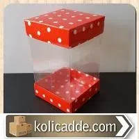 Çift Kapaklı Asetat Kutu 10x10x16 cm.
