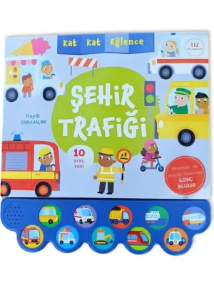 Akademi Çocuk Kat Kat Eğlence Şehir Trafiği (Sesli Kitap 10 Farklı Araç Sesi + Dev Boyut)