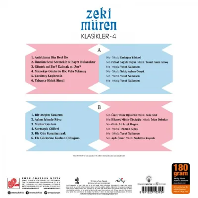 Zeki Müren - Klasikler 4 LP Zeki Müren - Klasikler 4 LP