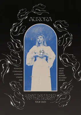 Aurora - What Happened To The Hearts 2025 Tour Poster