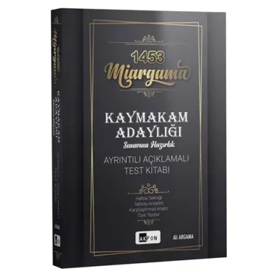 MİARGAMA Kaymakam Adaylığı Sınavına Hazırlık Test Kitabı Ali Argama Al