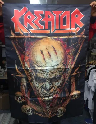 Kreator - Face Horns Flag/Poster Kreator - Face Horns Flag/Poster