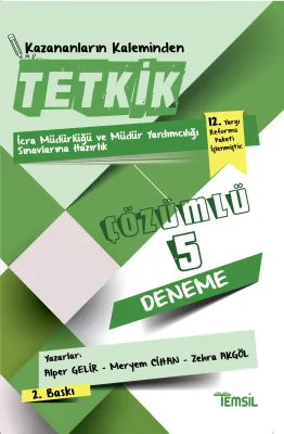 TETKİK İcra Müdürlüğü ve Müdür Yardımcılığı Sınavlarına Hazırlık Çözüm