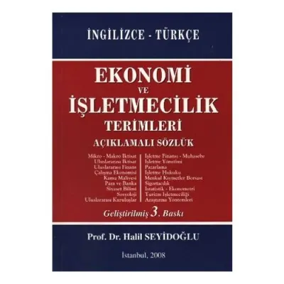 Ekonomi ve İşletmecilik Terimleri Açıklamalı Sözlük %10 indirimli Hali